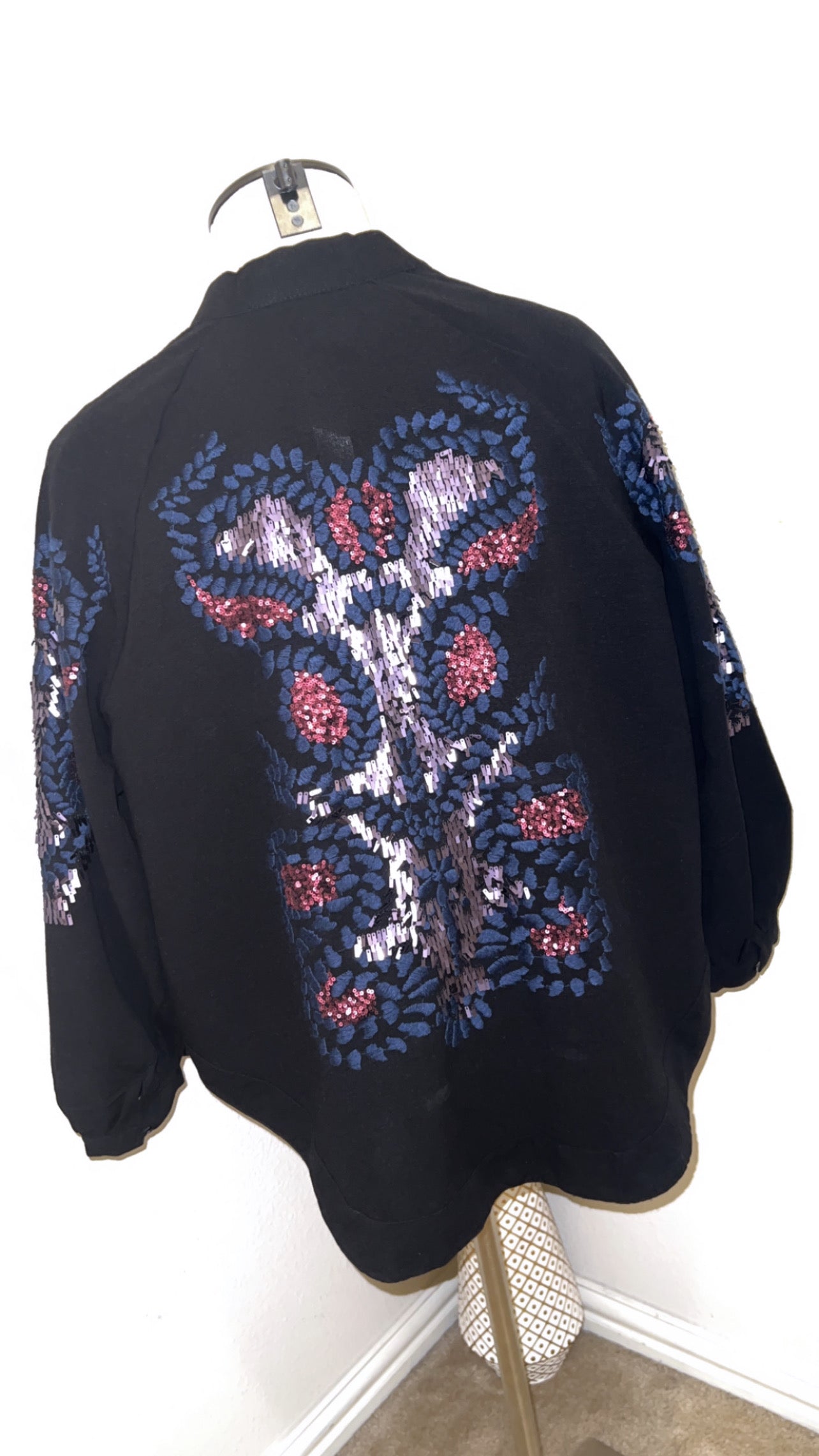 Black linen cardigan