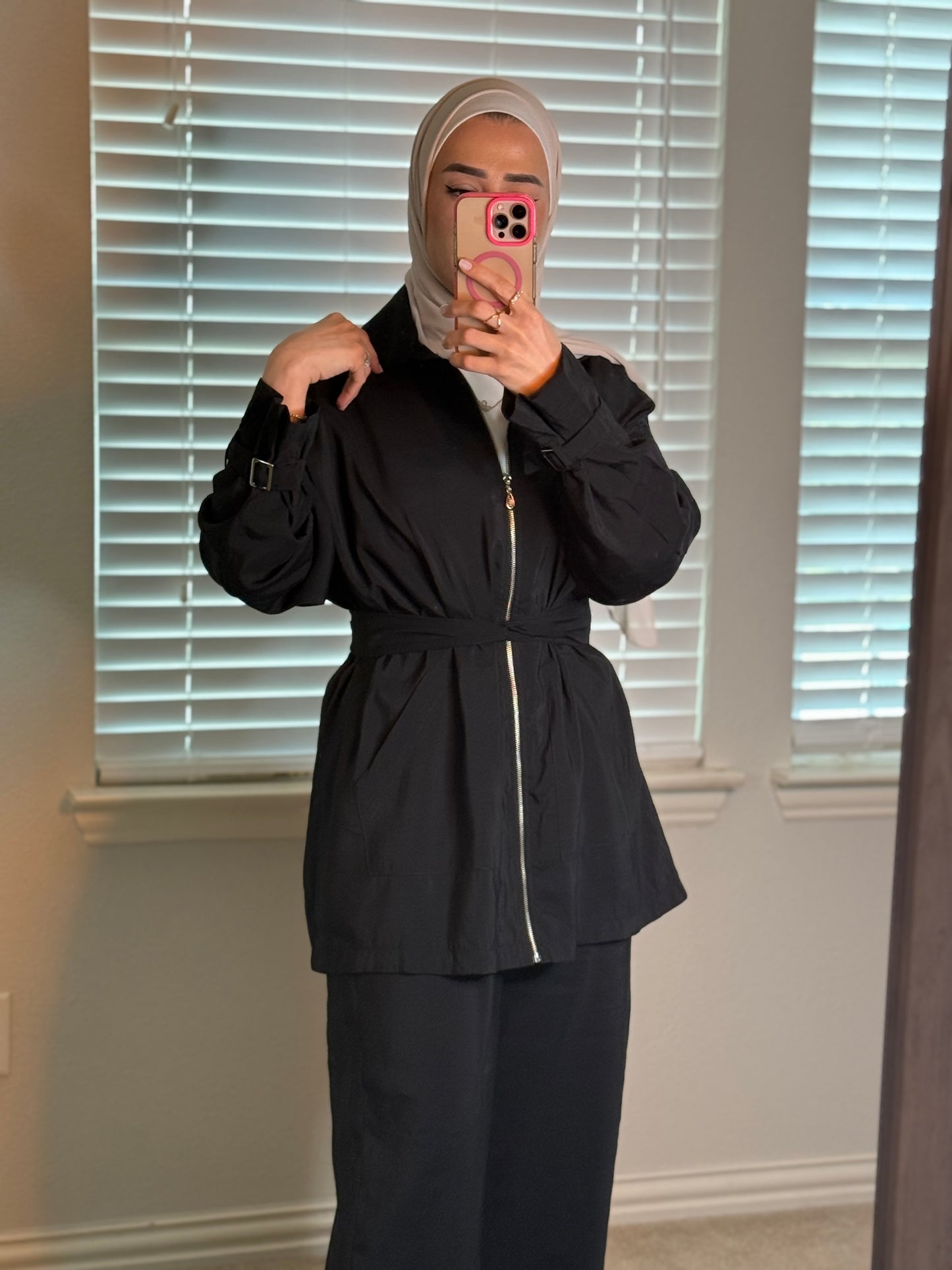 2 Piece linen Outfit with belt
