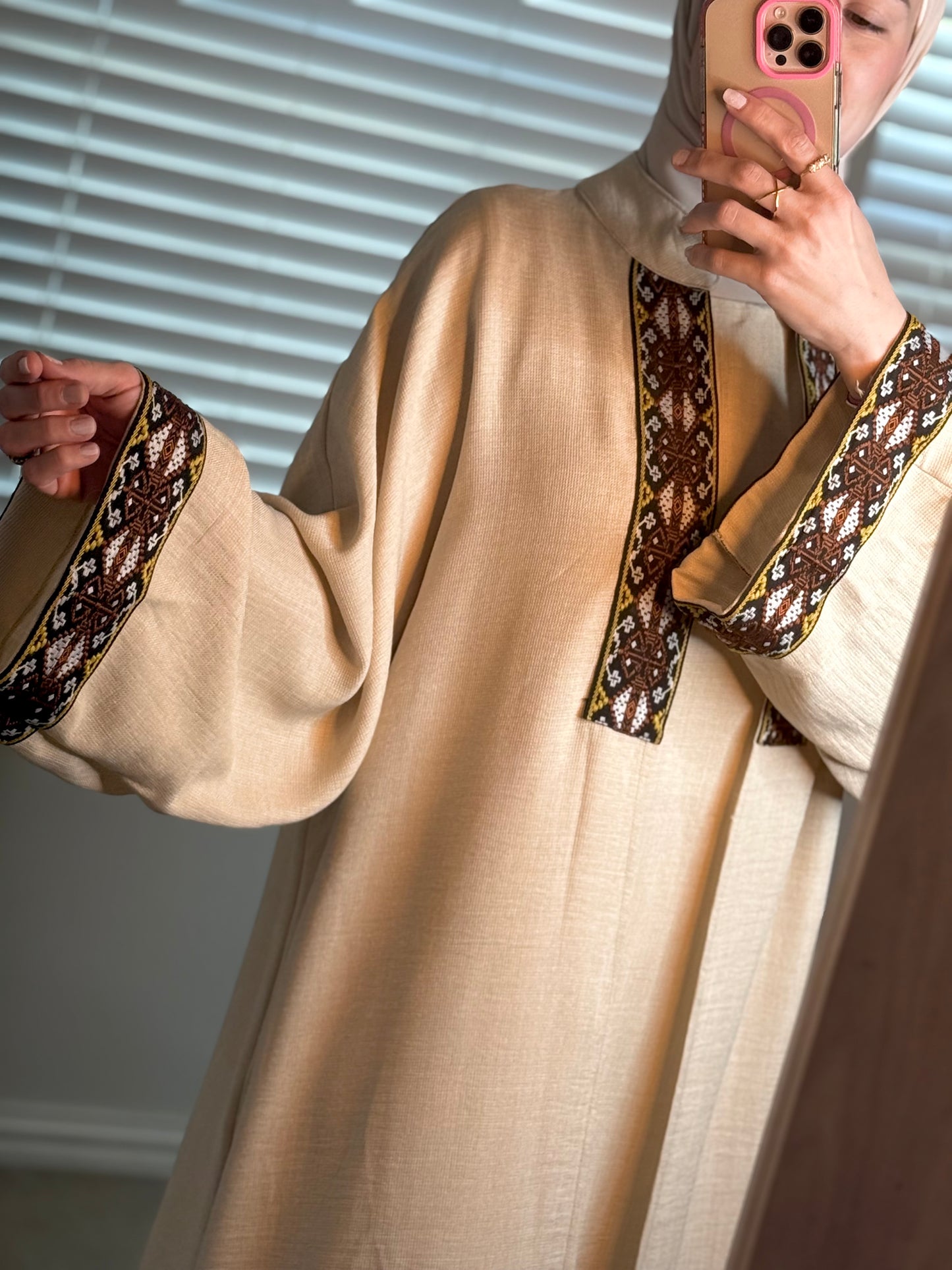 Linen Abaya with Matching Dress