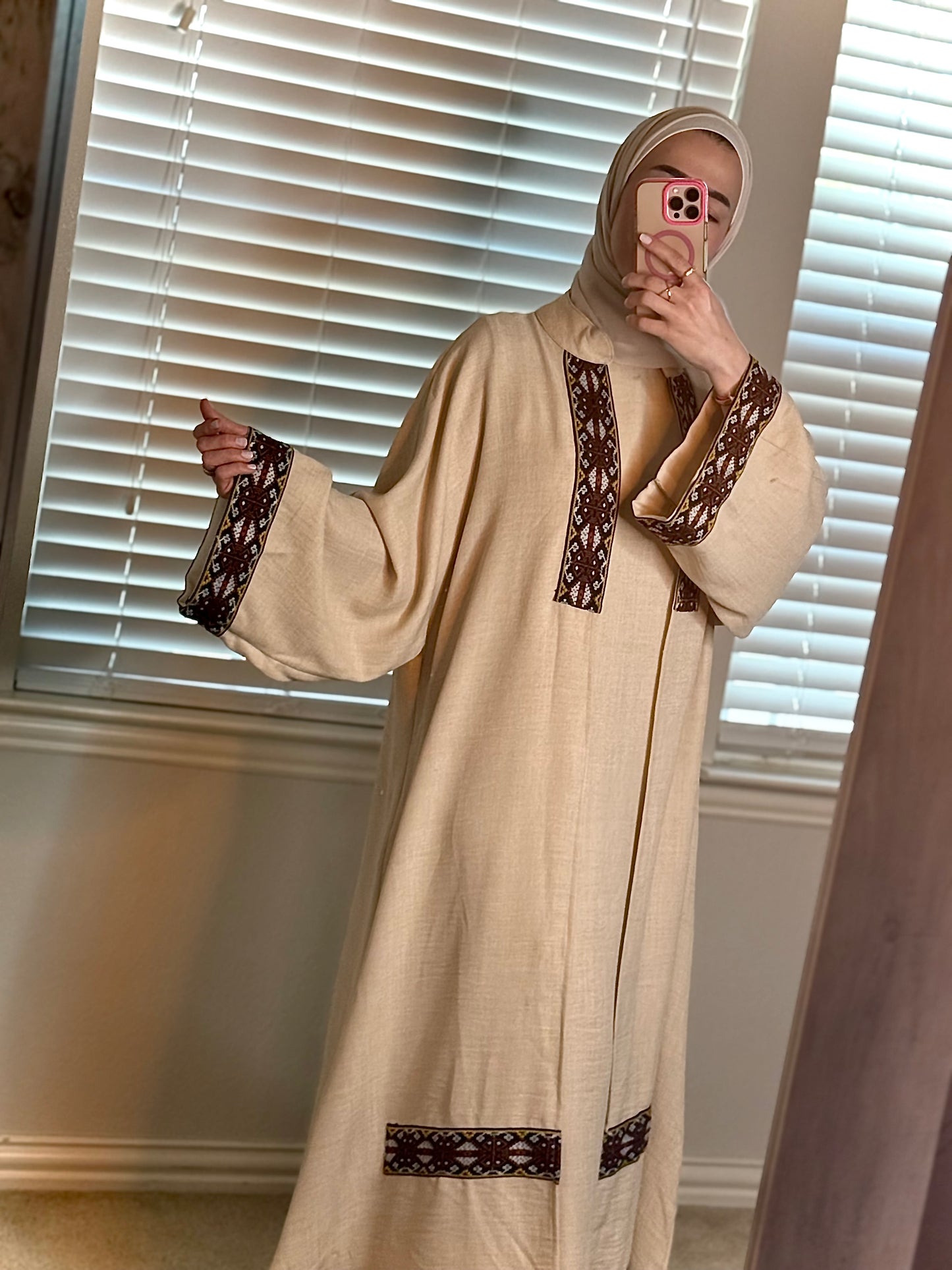 Linen Abaya with Matching Dress