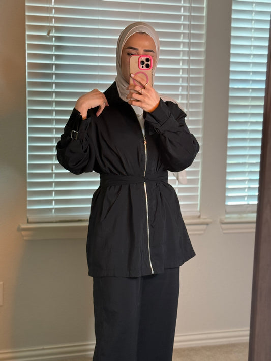 2 Piece linen Outfit with belt