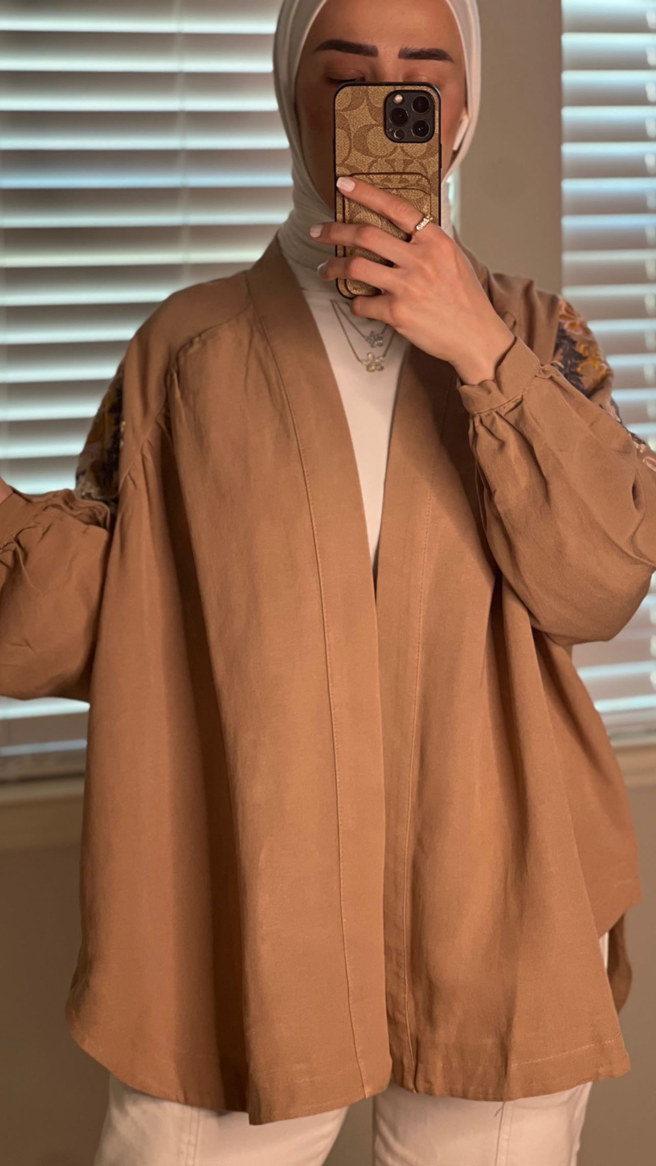 Free Size Beige Kimono